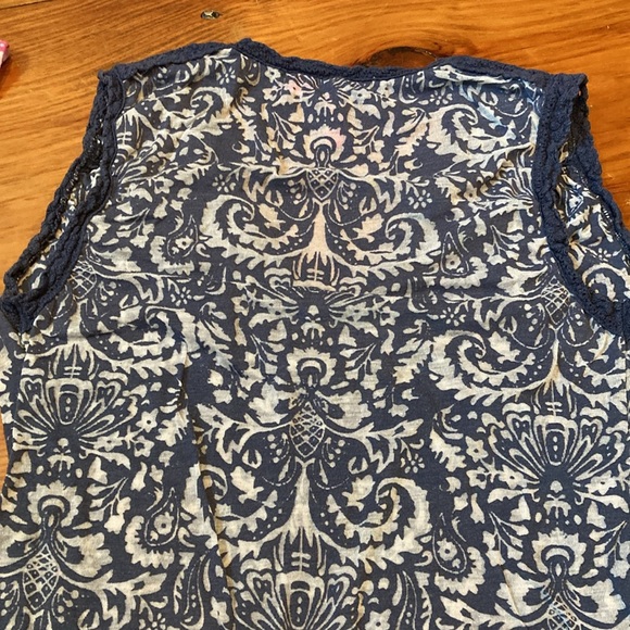 CHARLOTTE *Bundle/2* Blue & Pink Printed Tank Top Semi-Sheer - Picture 12 of 12